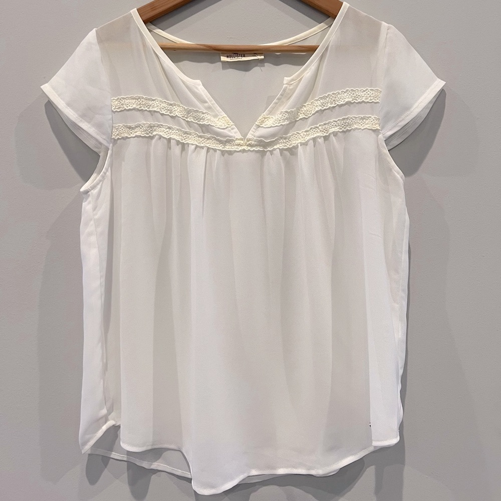 Hollister White Blouse